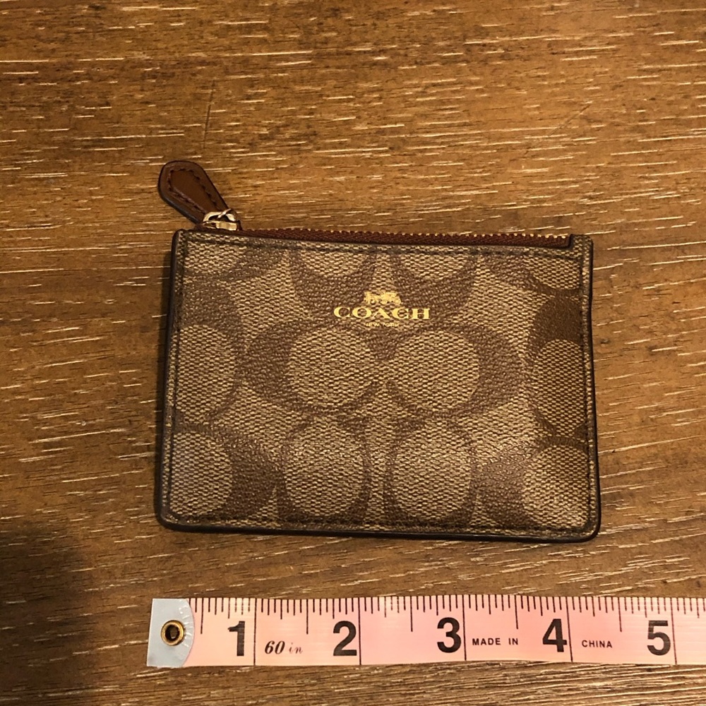 Used Coach mini skinny ID case
